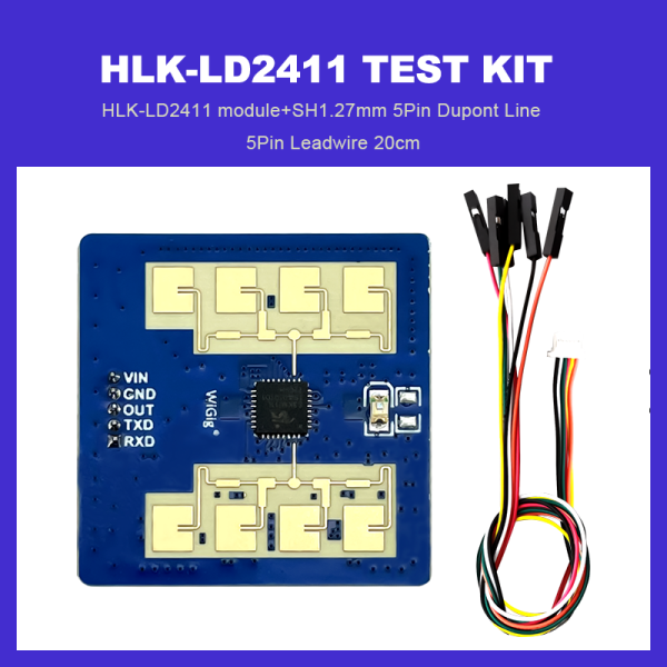 HLK-LD2411S Test Kit 24Ghz intelligent toilet radar sensor module gesture recognition induction automatic flipping and flushing